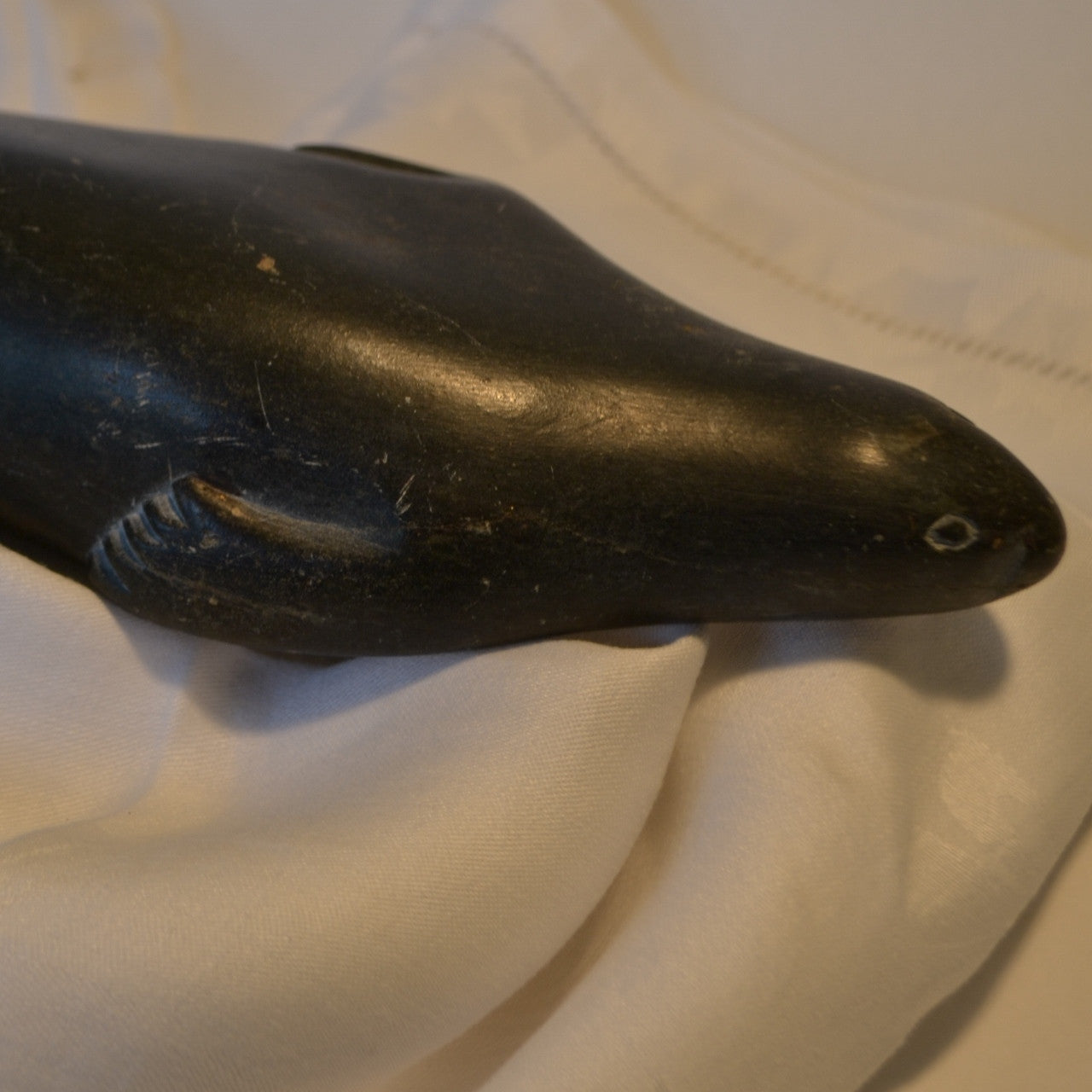 Swimming Seal Stone Carving