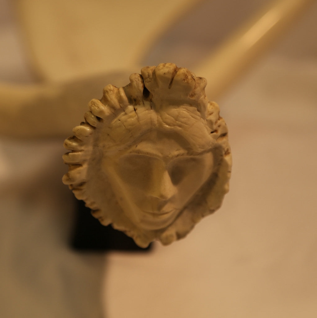 Swimming sedna carving in antler