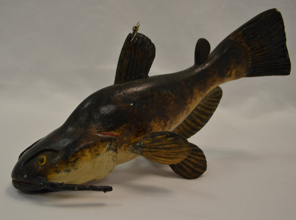 Bullhead fish wood carving