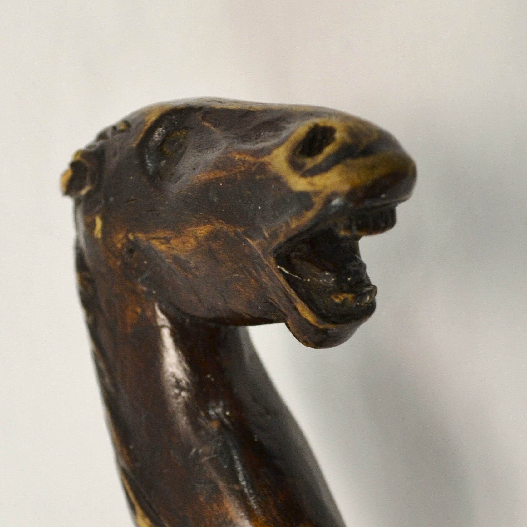 Horse head wooden cane