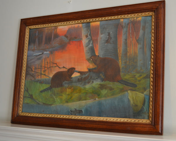 Busy Beavers painting by Florence Huger