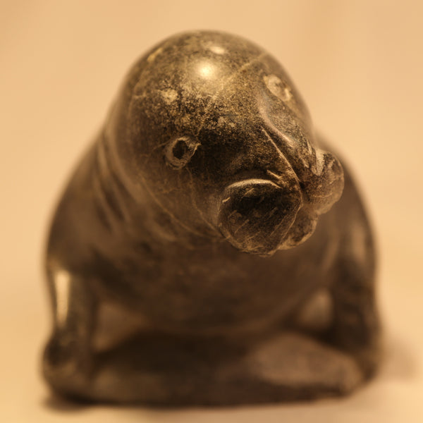 Fat Sea Lion Inuit Carving Face