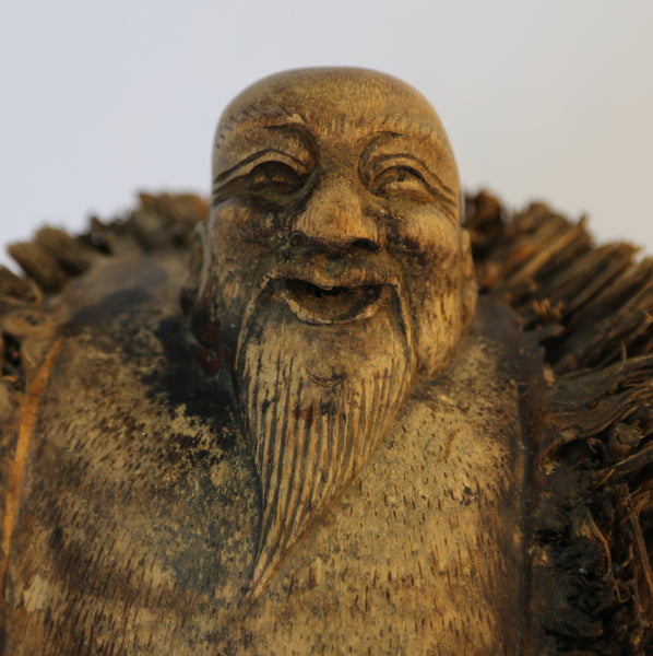 Chinese Fisherman in bamboo carving